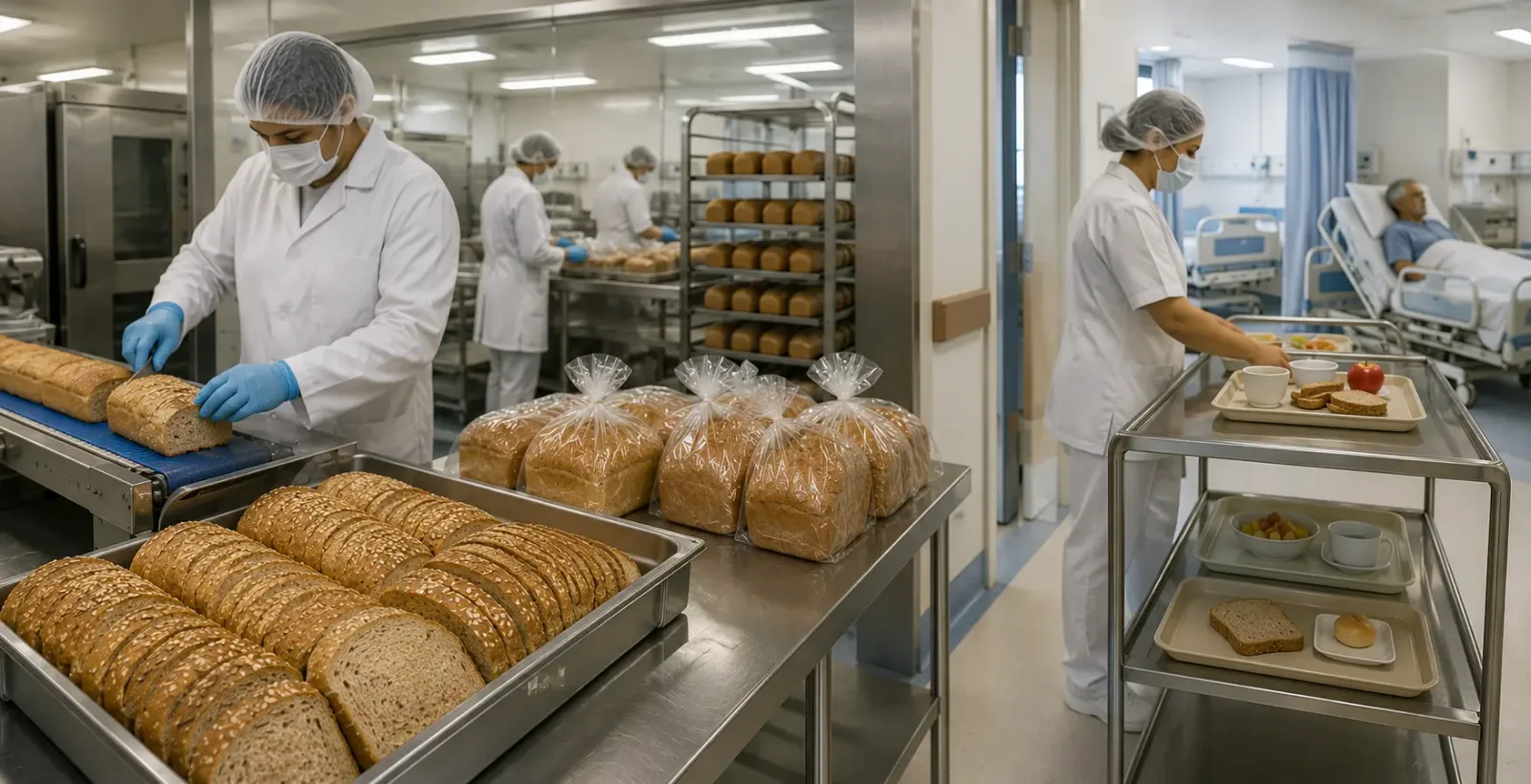 Panificação industrial para hospitais: Rigor técnico e nutrição